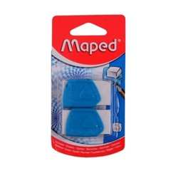 Maped. Ластик "Precision" жесткий, для точного стирания, в пластиковом футляре голубой, арт.112590