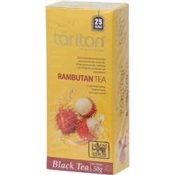 TARLTON. В пакетиках. Черный чай «Рамбутан» 50 гр. карт.пачка, 25 пак.