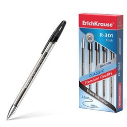 Ручка гел. черн. Erich Krause  R-301 Classic Gel Stick 0,5мм 53347