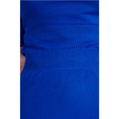 Синий костюм с юбкой