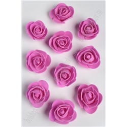 Головки цветов "Роза" мелкая 35 мм (100 шт) SF-2098, фукси №19