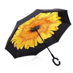 Зонт наоборот Желтый цветок МО-2226