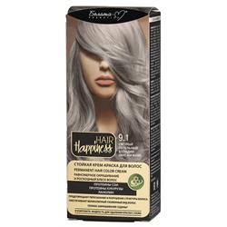 HAIR Happiness Стойкая крем-краска для волос тон № 9.1 Светлый пепельный блондин