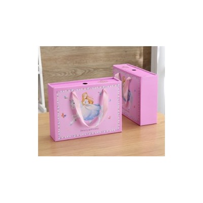 Подарочная коробка "Прекрасная принцесса" выдвижной, цвет: розовый