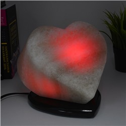 Солевая лампа "Сердце" 200*210*190мм 4-6кг, свечение красное.