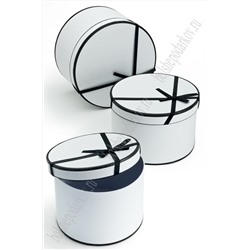 Коробки круглые 3 в 1, 25,5*15 см (SF-7439) белый