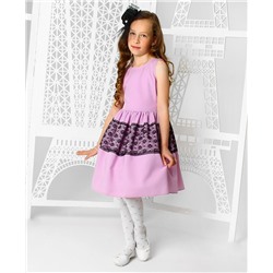 Нарядное сиреневое платье для девочки 82564-ДН19