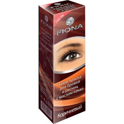 FIONA 7528 Краска д/бровей и ресниц с кистью д/окраски Коричневый 50г. 2.0 (т.)