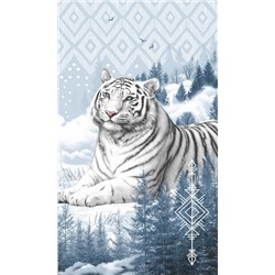 Вафельное пляжное полотенце бенгальский тигр