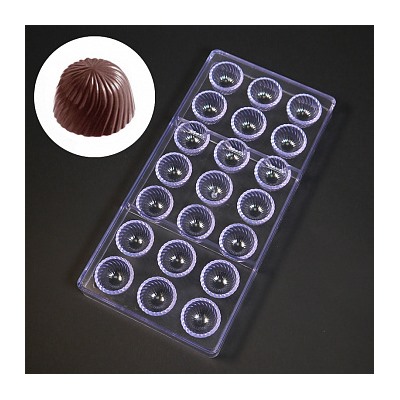 Форма для шоколада (поликарбонат) TORTA, Bake ware, 21 ячейка