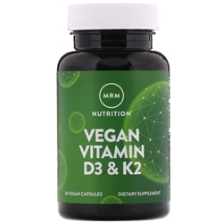 MRM, веганские витамины D3 и К2, 60 растительных капсул
