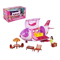 Игроленд. Набор игровой "Дом для путешествий", 2 куклы, аксессуары, 17 предметов, 2 дизайна 294-128