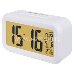 Часы-будильник Perfeo Snuz PF-S2166 время, температура, дата (белые)