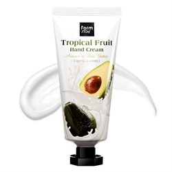 Крем для рук  FarmStay Tropical Fruit Hand Cream Avocado and Shea Butter 50ml с маслом ши и авокадо