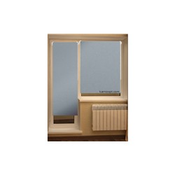 Рулонная штора для балконной двери светонепроницаемая (серая)