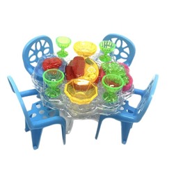 Набор Праздничный стол (мебель + посудка) 12*12*9см / пакет  77-9