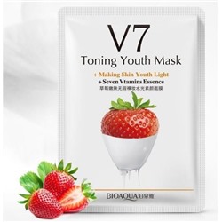 20%Витаминная маска «BIOAQUA» из серии V7 с экстрактом клубники
