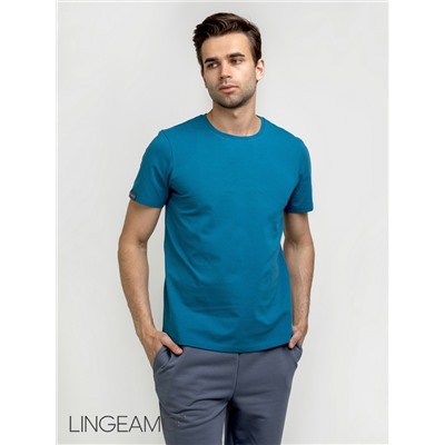 Трикотажная мужская футболка LINGEAMO темно-бирюзовая ВФ-10 (23)