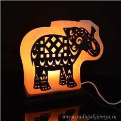Солевая лампа "Слон" большой 205*80*190мм 3-4кг, свечение белое