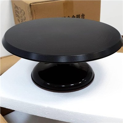 Столик вращающийся профессиональный металлический Д31 см (цвет черный)