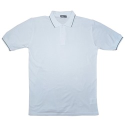 Рубашка-поло "Turon", белый пике (декор-полоса)