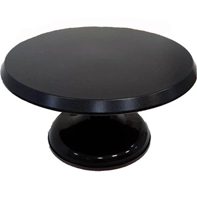 Столик вращающийся профессиональный металлический Д31 см (цвет черный)
