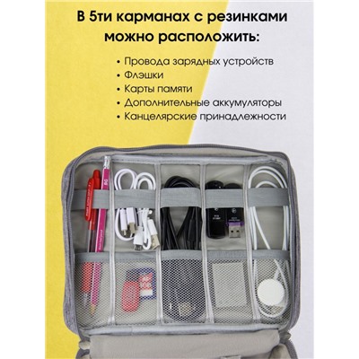 Органайзер для проводов и зарядных устройств (черный) (3253)