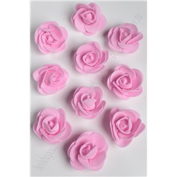 Головки цветов "Роза" мелкая 35 мм (100 шт) SF-2098, розовый №5