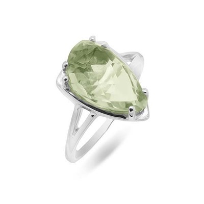 Кольцо из серебра зеленый аметист, Сиэтл