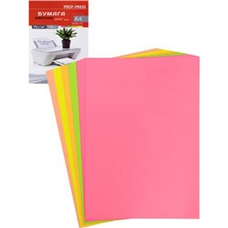 Бумага  А4 100л 75гр. neon mix (5цветов) Б-0607 Проф-Пресс