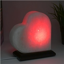 Солевая лампа "Сердце" 170*95*170мм 2-4кг, свечение красное.