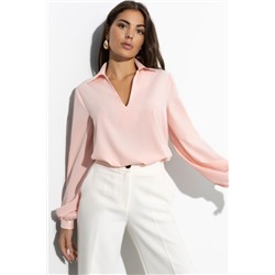 Блузка розовая с длинными рукавами