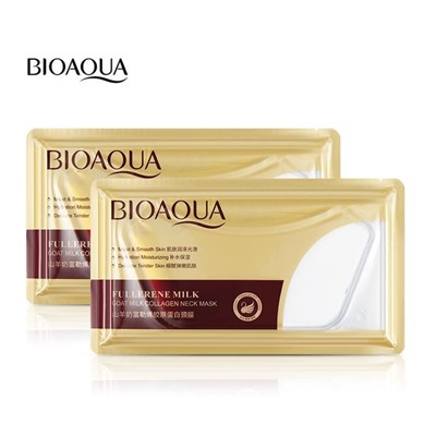 SALE 5% BIOAQUA, Гидрогелевый патч для области шеи с фуллереном, коллагеном и козьим молоком, 30 гр.