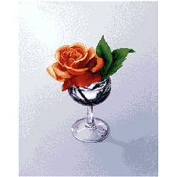 Роза в бокале  - гобеленовый купон