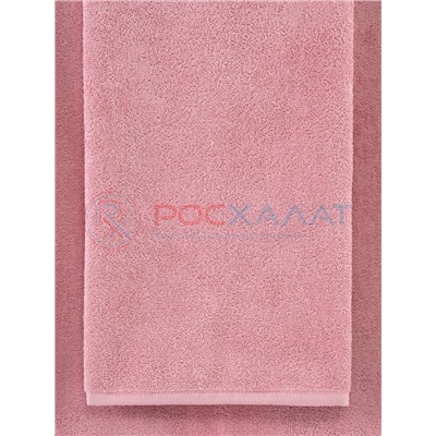 Махровое полотенце без бордюра пудрово-розовое ПМ-102