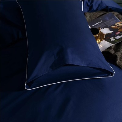 Комплект постельного белья Однотонный Сатин Элитный на резинке OCER011