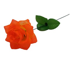 Цветок искусственный Розочка Оранжевая 35см YL-8-1 (вып.по 20шт.)