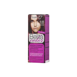 Краска стойкая с витаминами для волос серии "Belita сolor" № 6.65 Гранатово-красный