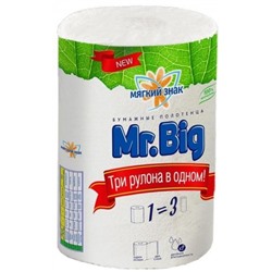 Бумажные полотенца Мягкий знак Mr.Big, 2-слойные, 1 рулон