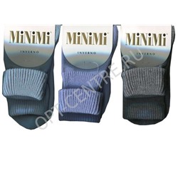 Mini inverno 3301 Теплые женские носки из шерсти и акрила с подворотом