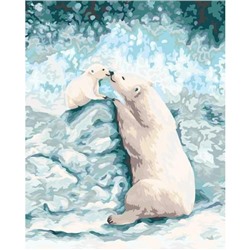 Картина по номерам 40х50 см "Северные мишки" живопись с красками и кистью PNB/PL-025 ФРЕЯ