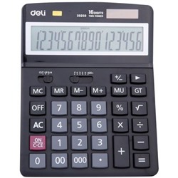 Калькулятор 16 разрядов E39259 193х148,5х45,5 мм черный (495827) Deli