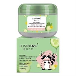 Пузырьковая маска SersanLoveCucumber Live Oxygen Skin Cleanser с экстрактом Огурца