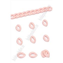 Звено пластиковое матовое 23*16*5 мм (20 шт) SF-7289, розовый персик №4