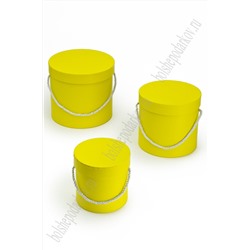 Коробки цилиндр 3 в 1, 18,5*17 см (SF-7370) желтый