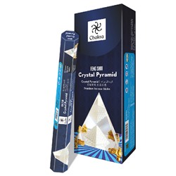 Chakra Feng Shui CRYSTAL PYRAMID Premium Incense Sticks, Zed Black (Чакра Фэн Шуй КРИСТАЛЬНАЯ ПИРАМИДА премиум благовония палочки, Зед Блэк), уп. 20 палочек.