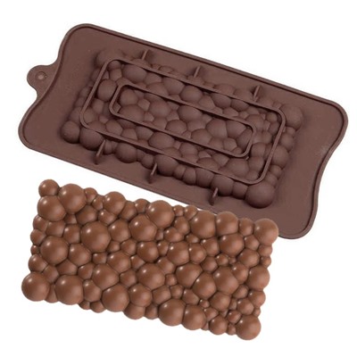 Форма силиконовая для шоколада «Плитка пузыри»