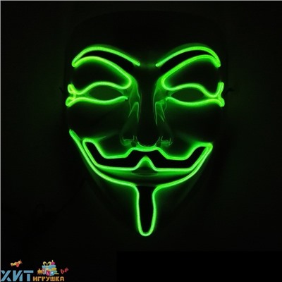 Маска Анонимуса белая / Маска Гая Фокса / Маска V - значит Вендетта (свет) в ассортименте Mask-2, Mask-2, Mask-2_red, Mask-2_orange, Mask-2_pink, Mask-2_blue, Mask-2_yelow, Mask-2_green