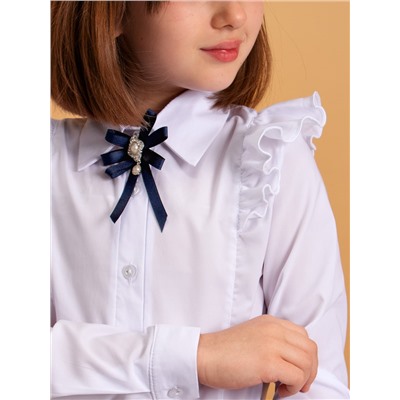 Блузка для девочки с брошью Соль&Перец