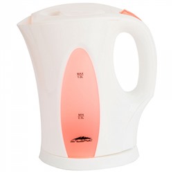 Чайник электрический 2200 Вт, 1 л ЭЛЬБРУС-3 белый с розовым